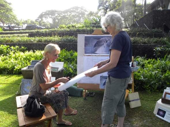 Seny helping cut the border